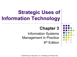 Strategic Uses of Information Technology