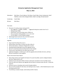 Enterprise Application Management Team May 11, 2016