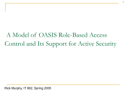 A Model of OASIS RBAC and Its Support for