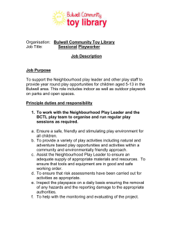 Playworker job description