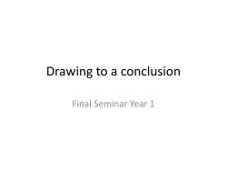 Drawing to a conclusion