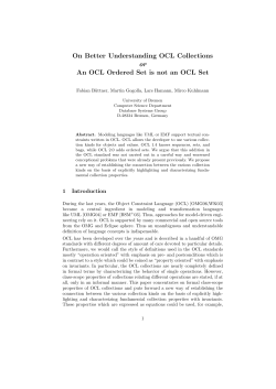 On Better Understanding OCL Collections or An OCL Ordered Set is