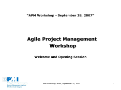 Echi di Edimburgo - PMI-NIC