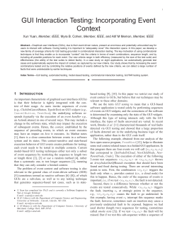 GUI Interaction Testing: Incorporating Event Context