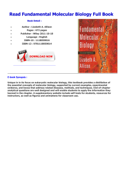 Read Fundamental Molecular Biology Full Book