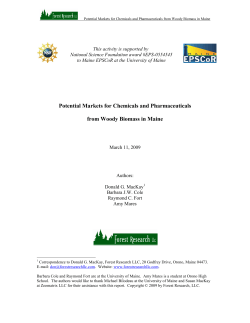 Chemical and Pharmaceuticals from Wood