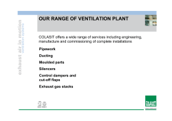 OUR RANGE OF VENTILATION PLANT exhaust a ir in motion