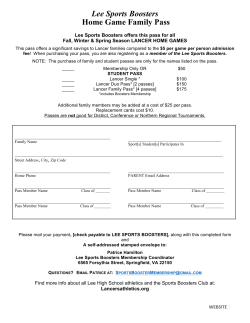 Lee Sports Boosters Home Game Family Pass