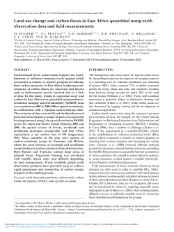 Land use change and carbon fluxes in East Africa quantified using
