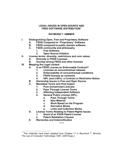 Legal Issues in Open Source and Free Software Distribution