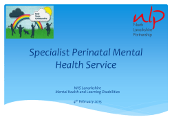 Specialist Perinatal Mental Health Service