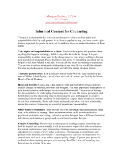 Informed Consent for Counseling