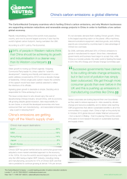 China`s carbon emissions - The Carbon Neutral Company