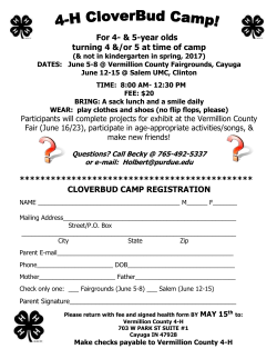 Make checks payable to Vermillion County 4-H 4