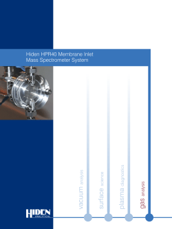 HPR40 MIMS - Hiden Analytical