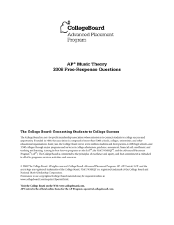 AP&reg; Music Theory 2008 Free-Response Questions