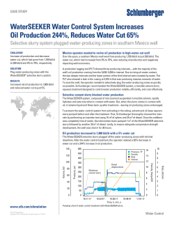 WaterSEEKER Water Control System Increases Oil