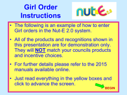 How to Enter Girl Order in NutE