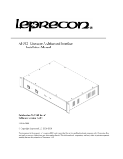 AI-512 Architectural Interface Manual
