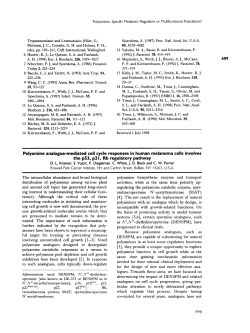 Polyamine analogue-mediated cell cycle responses in human
