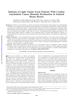 Infusion of Light Chains From Patients With Cardiac Amyloidosis