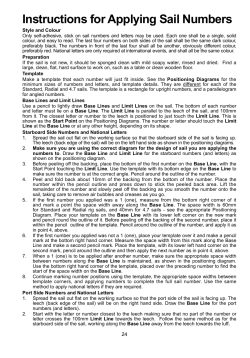 Instructions for Applying Sail Numbers
