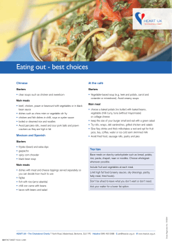Eating out - best choices