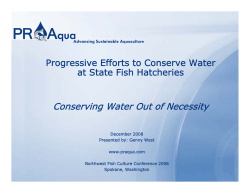 Progressive Efforts to Conserve Water at State Fish Hatcheries