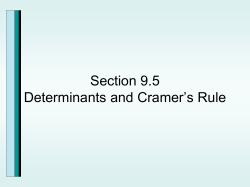 PP_Unit_9-5_Determinants and Cramer_s Rule