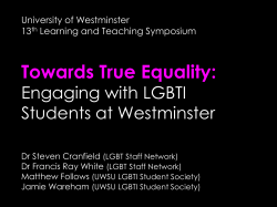 University of Westminster 13th Learning and Teaching Symposium