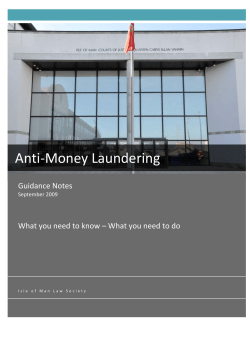 IOM Money Laundering - Isle of Man Law Society