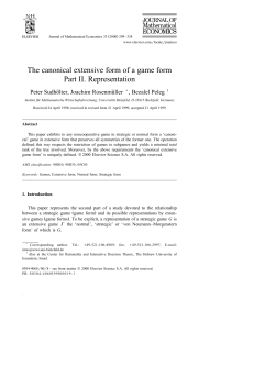 The canonical extensive form of a game form Part II. Representation