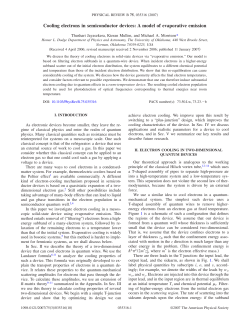 Cooling electrons in semiconductor devices