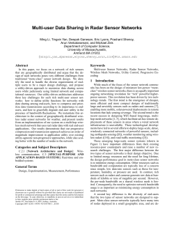 Multi-user Data Sharing in Radar Sensor Networks