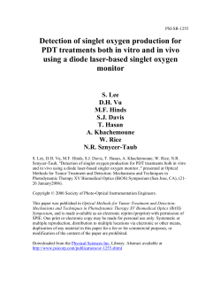 Detection of singlet oxygen production for PDT treatments both in