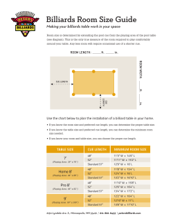 Billiards Room Size Guide