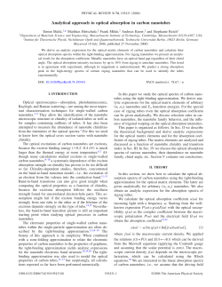 Analytical approach to optical absorption in carbon nanotubes