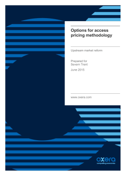 Options for access pricing methodology