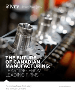 the future of canadian manufacturing