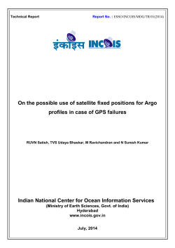On the possible use of satellite fixed positions for Argo