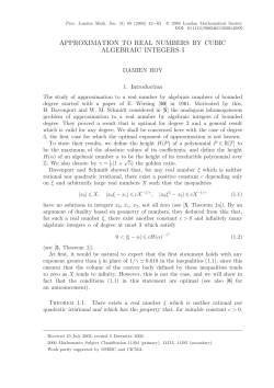 approximation to real numbers by cubic algebraic integers i