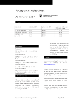 Motukarara Conservation Nursery order form