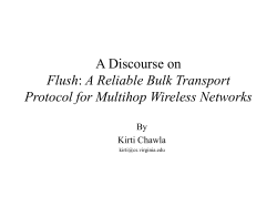A Discourse on Flush: A Reliable Bulk Transport Protocol for