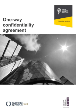 Non Disclosure Agreement - 1 Way Template