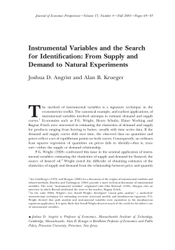Instrumental Variables and the Search for