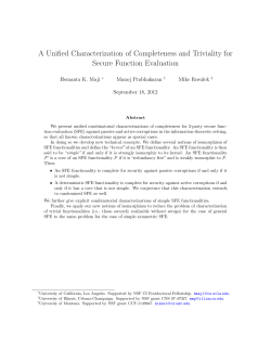 A Unified Characterization of Completeness and Triviality for Secure