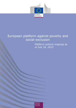 European platform against poverty and social exclusion