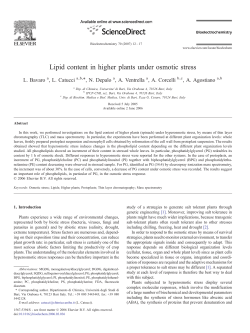 Lipid content in higher plants under osmotic stress