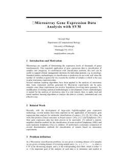 Microarray Gene Expression Data Analysis with SVM