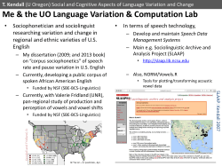 Social and Cognitive Aspects of Language Variation and Change